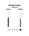 MAGNETO mini * COLGANTE LED ZOOM 7W NEGRO